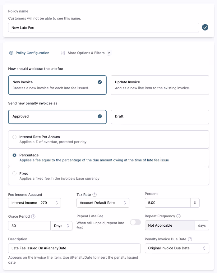 Apply Late Fees in QuickBooks Canada screenshot 3