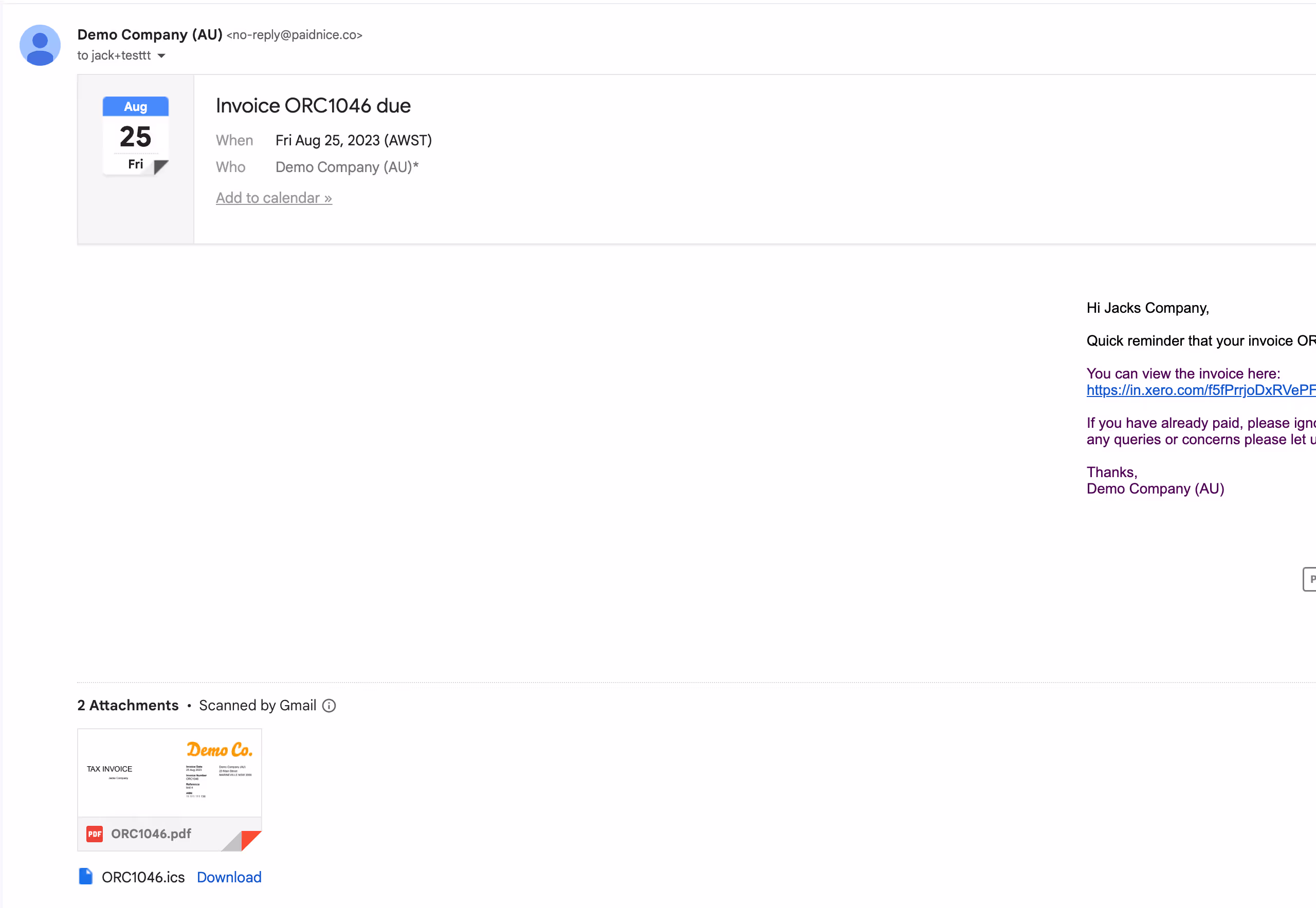 Introducing Calendar Events for Invoice Due Dates screenshot 1