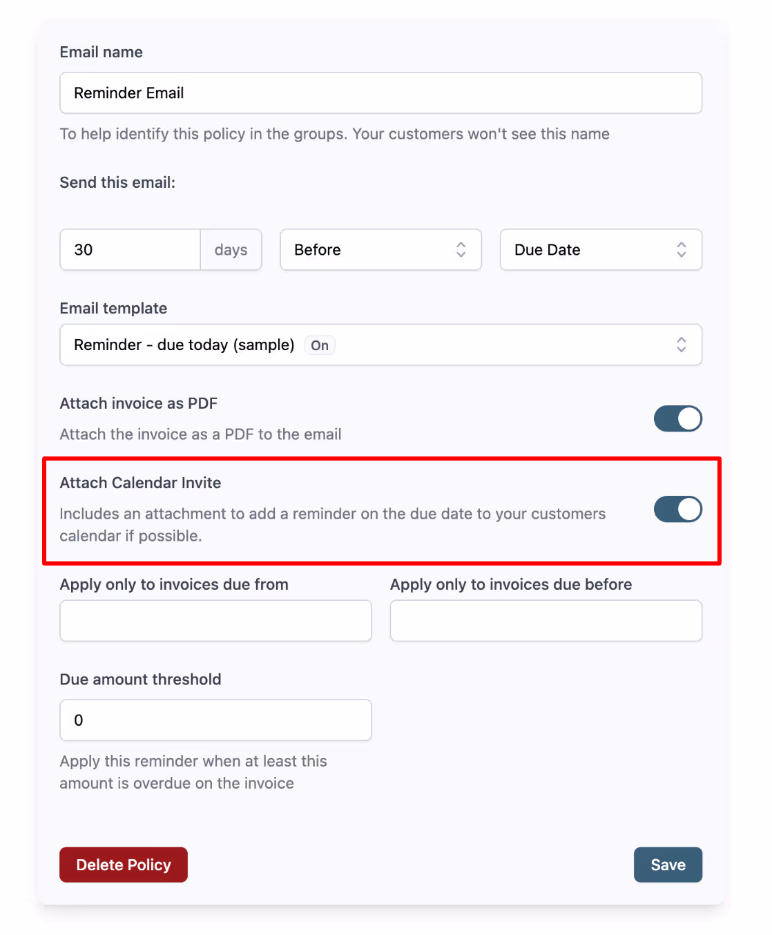 Introducing Calendar Events for Invoice Due Dates screenshot 3