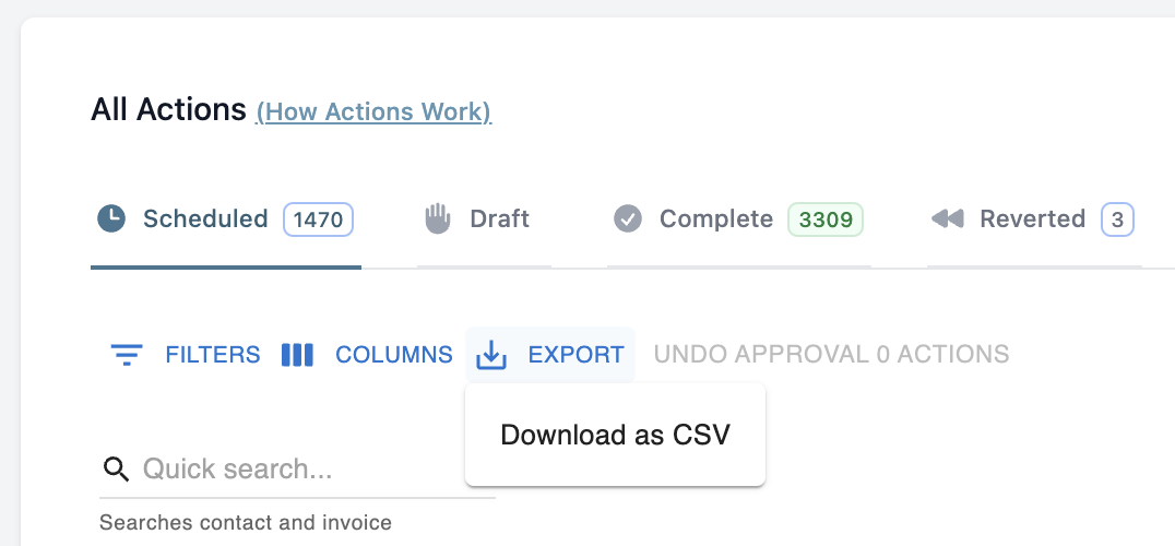 Pre Approve Draft Actions screenshot 3