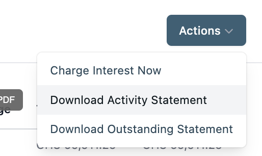 Schedule Activity Statements screenshot 2