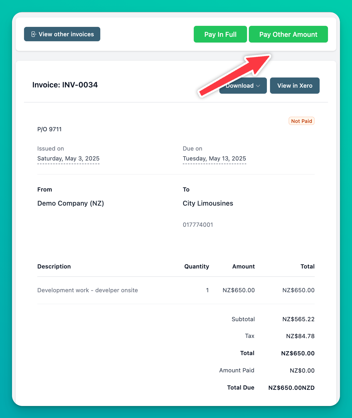 New Accept Partial Payments Via Stripe screenshot 2