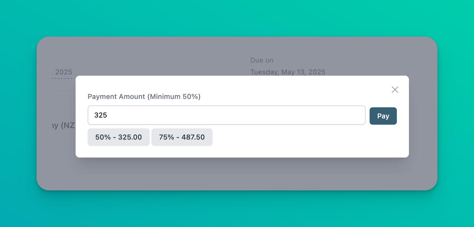 New Accept Partial Payments Via Stripe screenshot 3