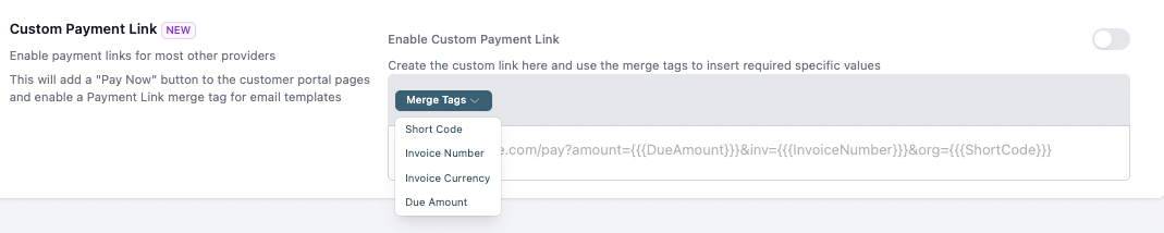 New Custom Payment Links screenshot 1