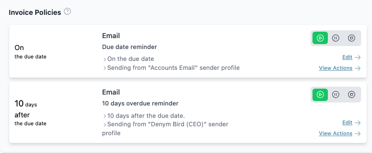 Sender Profiles screenshot 3