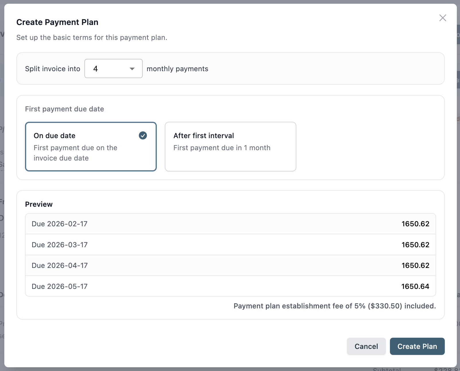 Create Payment Plans for Xero QuickBooks