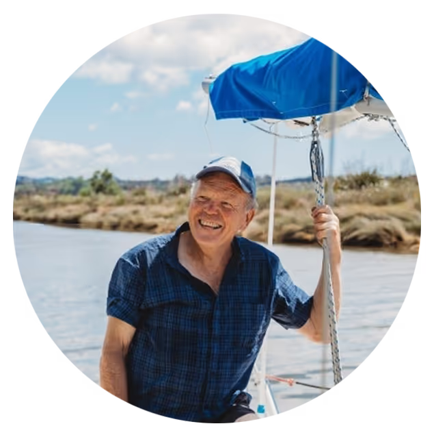 Picture of Greg Obren on his boat