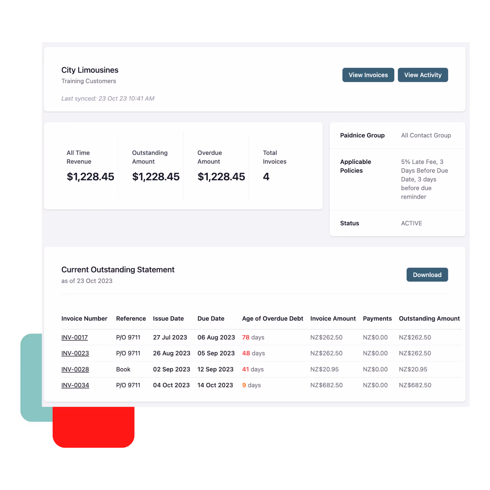 Prompt Payment Discount diagram for Paidnice