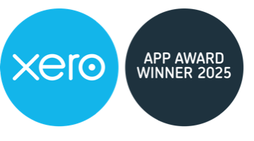 Xero Global Small Business App of the Year 2025 badge