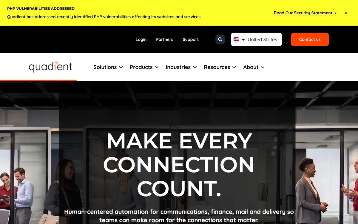 Quadient AR homepage