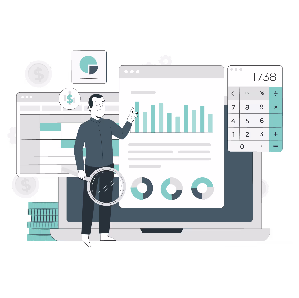 Paidnice illustration showing a late fee being issues onto an invoice