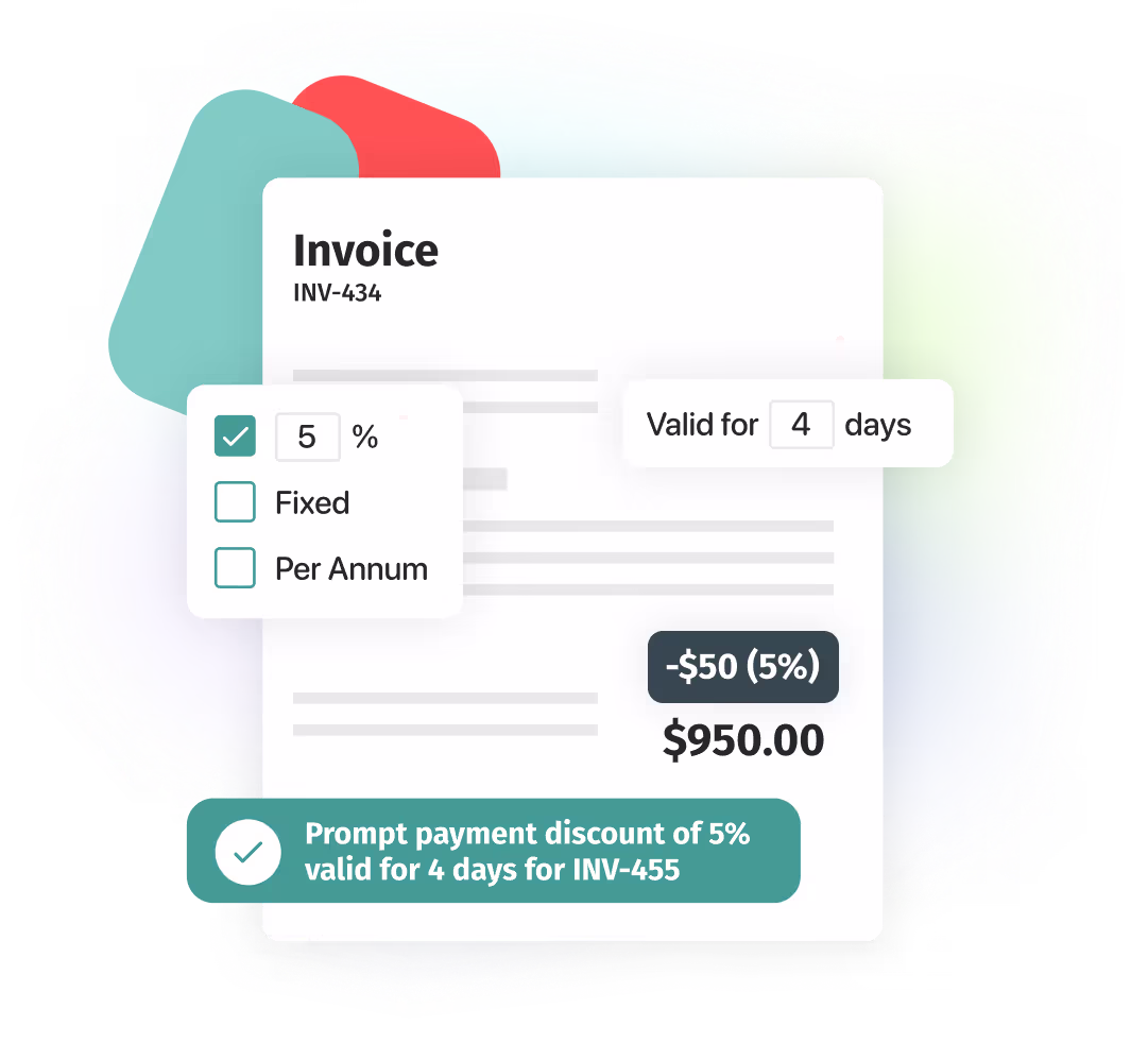 Paidnice illustration showing a late fee being issues onto an invoice