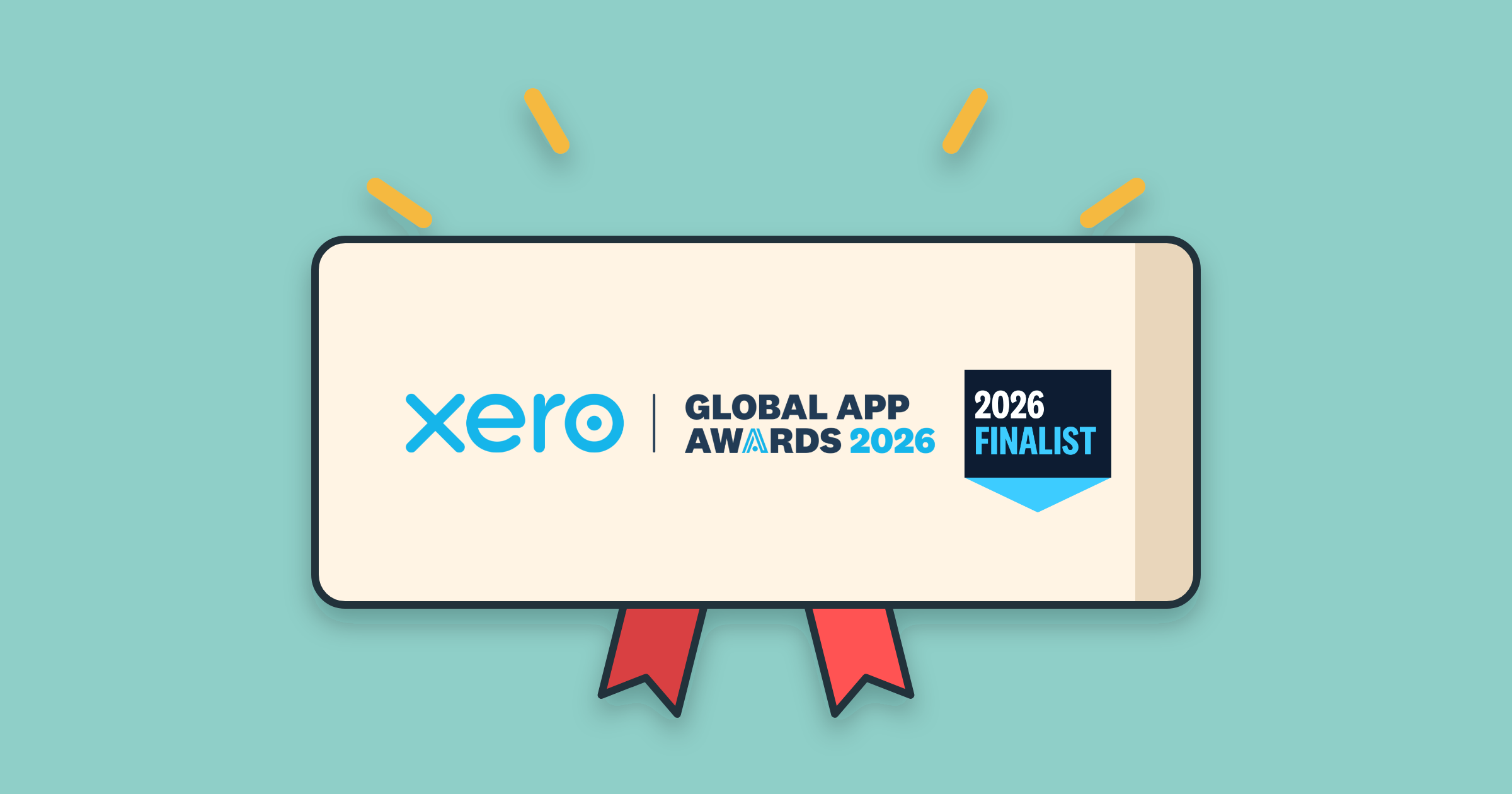 Xero Global App Awards 2026 finalist badge for Paidnice